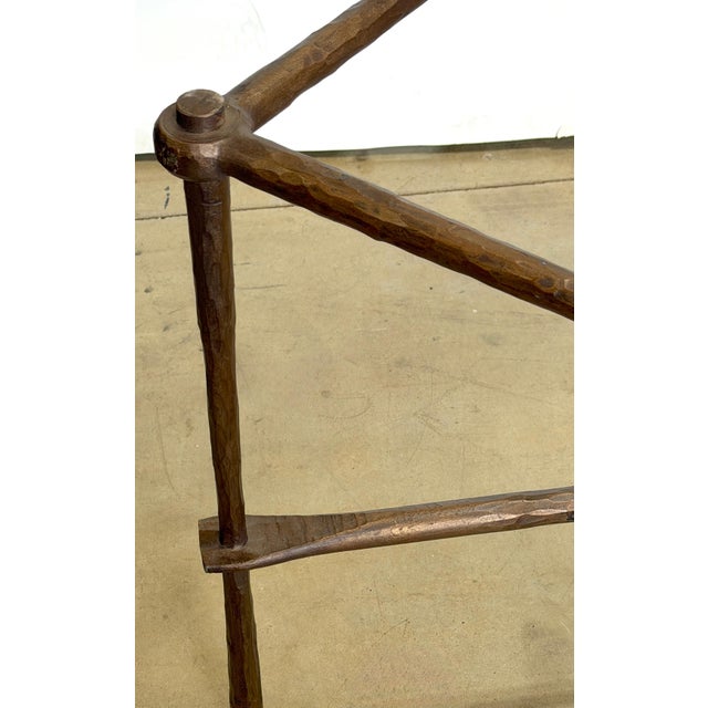 Giovanni Banci for Hermès Hammered Iron & Breccia Rossa Marble Table, Circa 1990 For Sale - Image 18 of 18