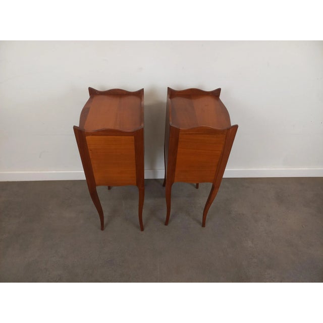 Louis XV Style Bedside Tables, 1950s, Set of 2 For Sale - Image 6 of 17