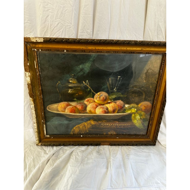 Beautiful original painting by E. Muraton (1840-1914) France. She specialized in still life, flowers and genre scenes.