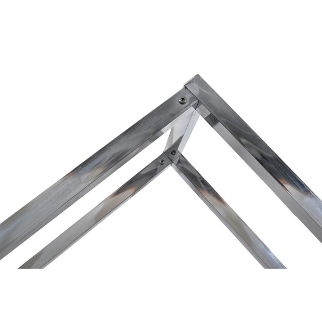 Mid-Century Modern 1970s Chrome Geometric Diamond Shaped Etagere For Sale - Image 3 of 9