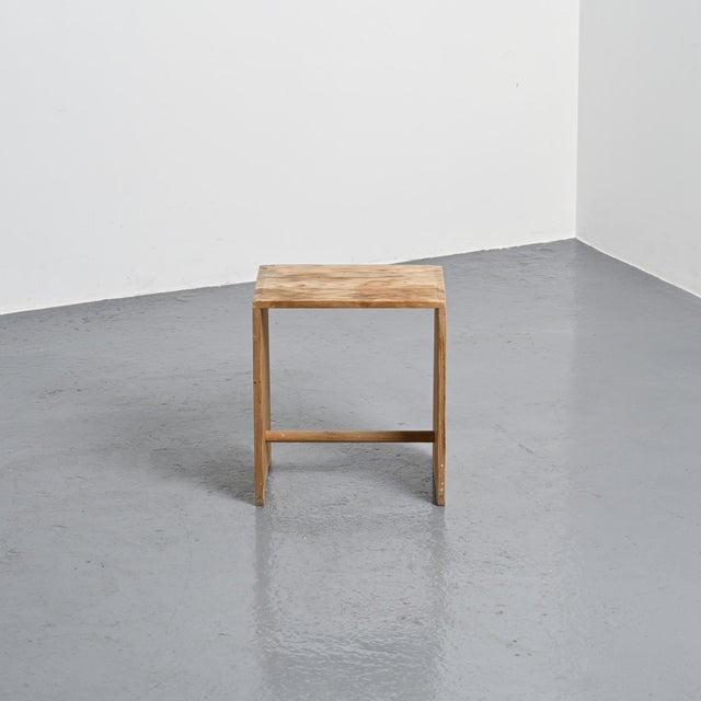 A commemorative, limited edition from 1992, signed, of the famous Ulm stool, designed in 1954 by Max Bill with Hans...
