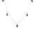 Natural 4.06 Carat Octagon Emerald Charm Necklace in 14k Yellow Gold For Sale