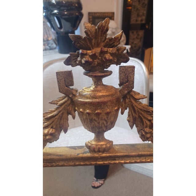 Italian Vintage Ornate Italian Gilt Mirror For Sale - Image 3 of 6
