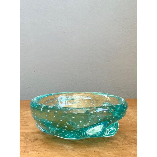 Italian Mid-Century Modern Murano Blue Glass Bowl For Sale - Image 18 of 18