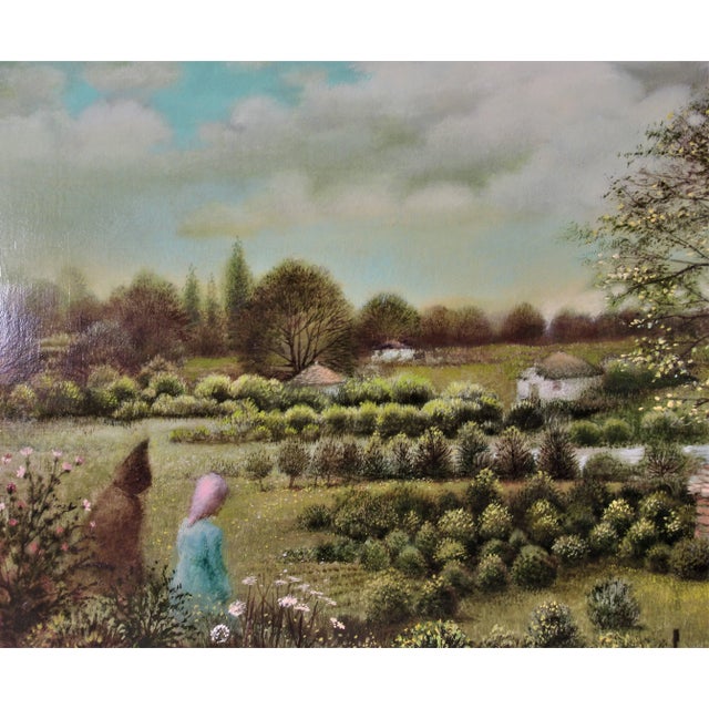 Artist: Pierre Lavarenne (French, born 1928) Title: Landscape, Paysage aux Bories Year: Circa 1975 Medium: Oil on canvas...