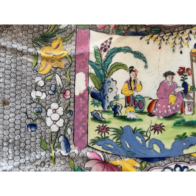 Mason's Ironstone Antique Mason’s Ironstone Centerpiece Tazza – Chinoiserie Compote Bowl C. 1820 For Sale - Image 4 of 11