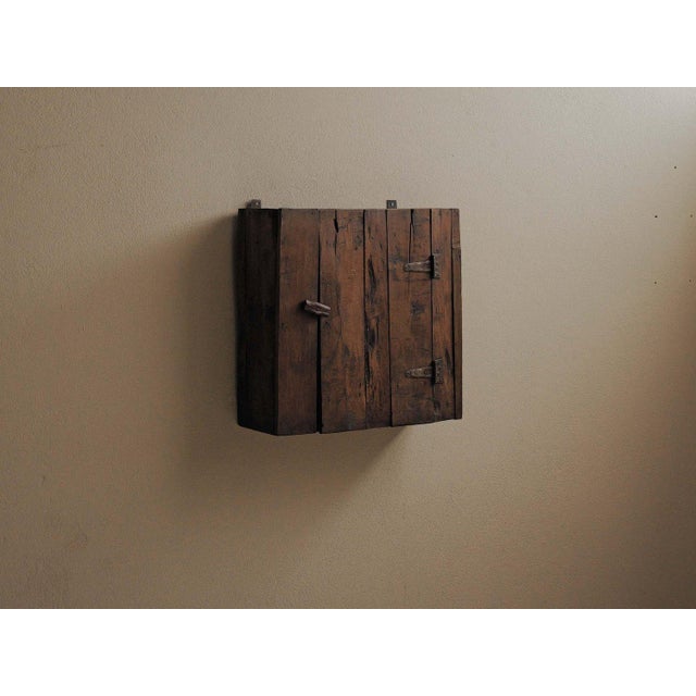 Folk Art Mountain Wall Cabinet in Pine, 1900 For Sale - Image 8 of 13