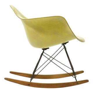 Eames Lemon Yellow Zenith Rope-Edge, RAR Rocker by Herman Miller For Sale