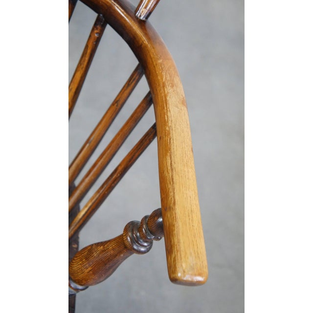 Brown English Wooden Windsor Side Chair For Sale - Image 8 of 13