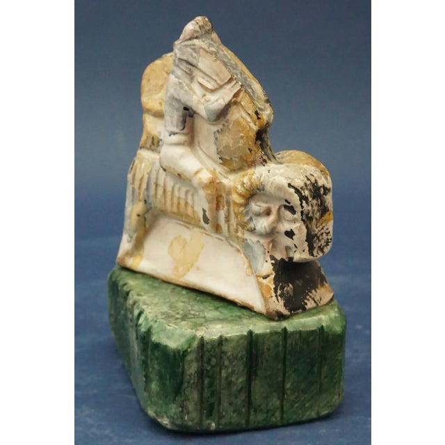 20th Century Sardinian Ceramic Sculpture of Knight on Ram by Claudio Pulli, Italy For Sale - Image 6 of 18