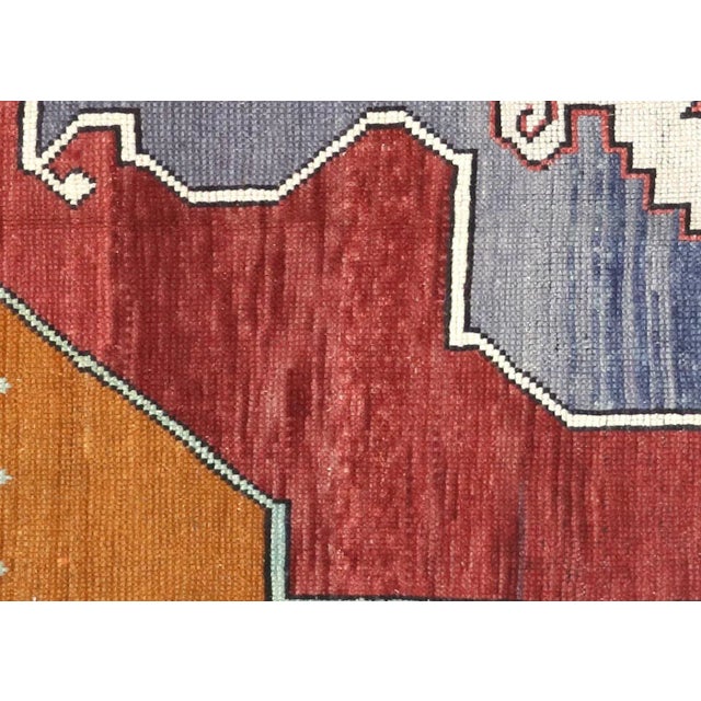 1960s Turkish Oushak Rug. Handwoven with wool on wool foundation in the Oushak region of Western Turkey. The Anatolian...