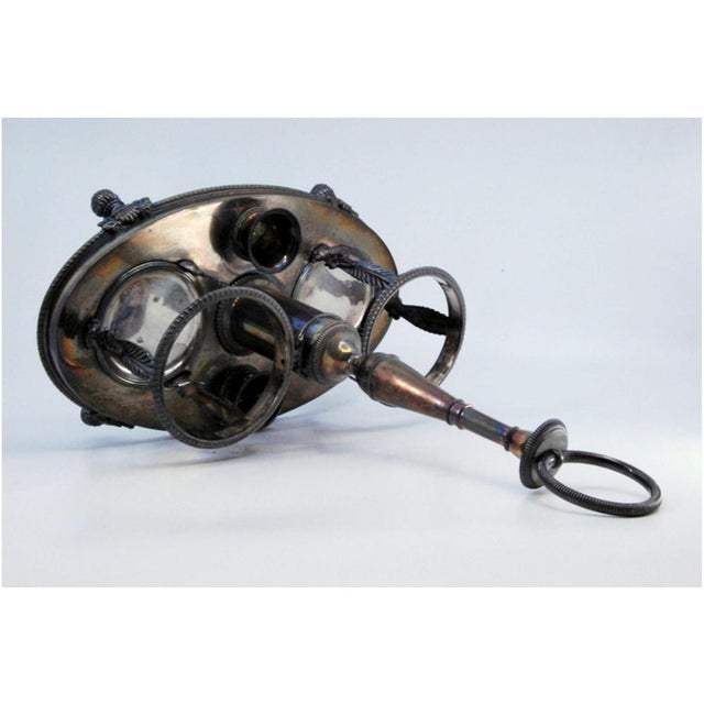 Cruet with Silver Structure with Palms For Sale - Image 5 of 8