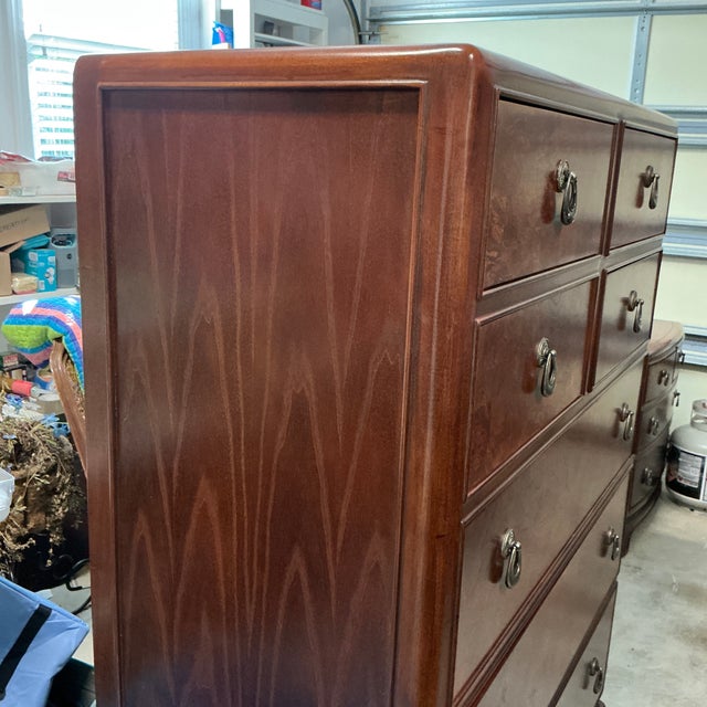 Traditional American Drew Tall Chest of Drawers For Sale - Image 4 of 6