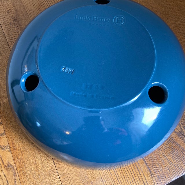 Late 20th Century Emile Henry Dark Blue Ceramic Fruit and Vegetable