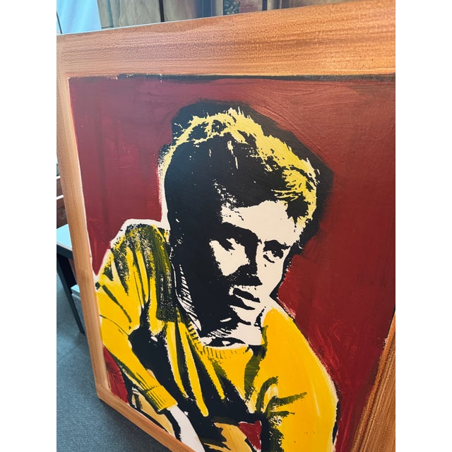 Circa 2007 Artist McCartny Original Pop Art Painting of James Dean For Sale - Image 4 of 11