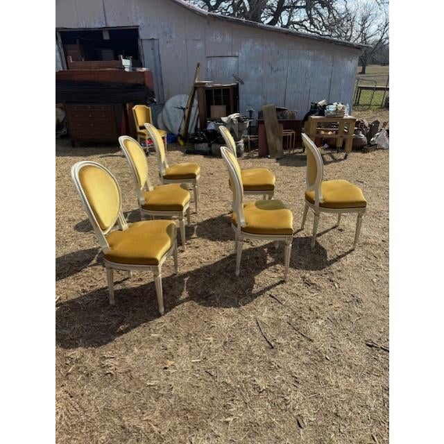 Wood French 19th Century Louis XVl Dining Chairs - Set of 6 For Sale - Image 7 of 15