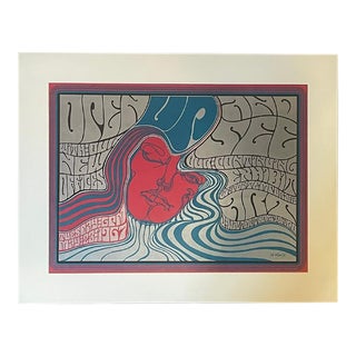 Psychedelic Wes Wilson Open Up and See Poster J. Walter Thompson Co La 1967 For Sale