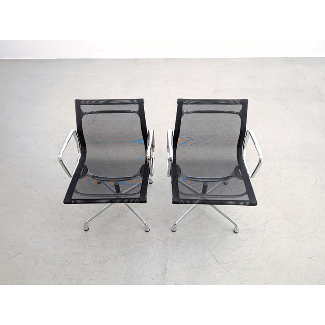 Metal EA108 Office Chairs in Mesh by Charles & Ray Eames for Vitra, Set of 2 For Sale - Image 7 of 10