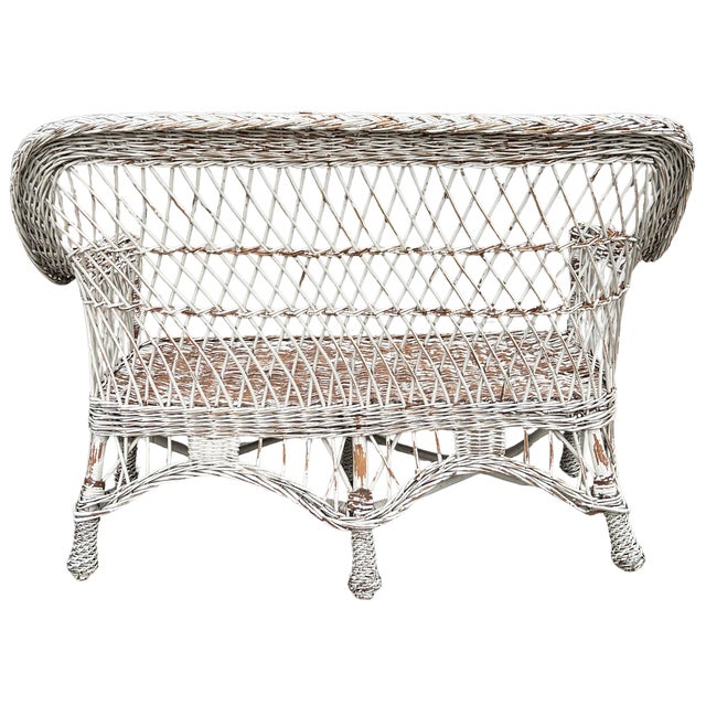 1920s English Willow Wicker Settee For Sale In Atlanta - Image 6 of 8