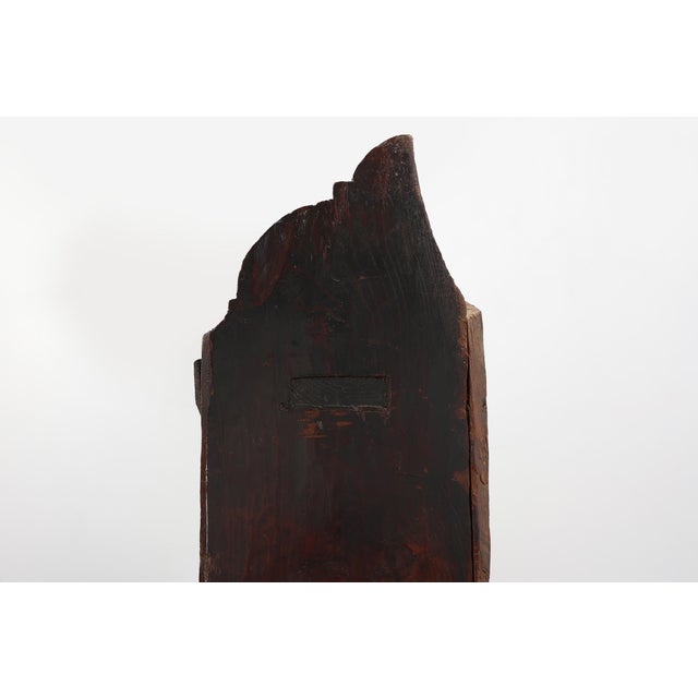 17th Century French Art Populaire Chestnut Cabinet with Gabled Top For Sale - Image 9 of 16
