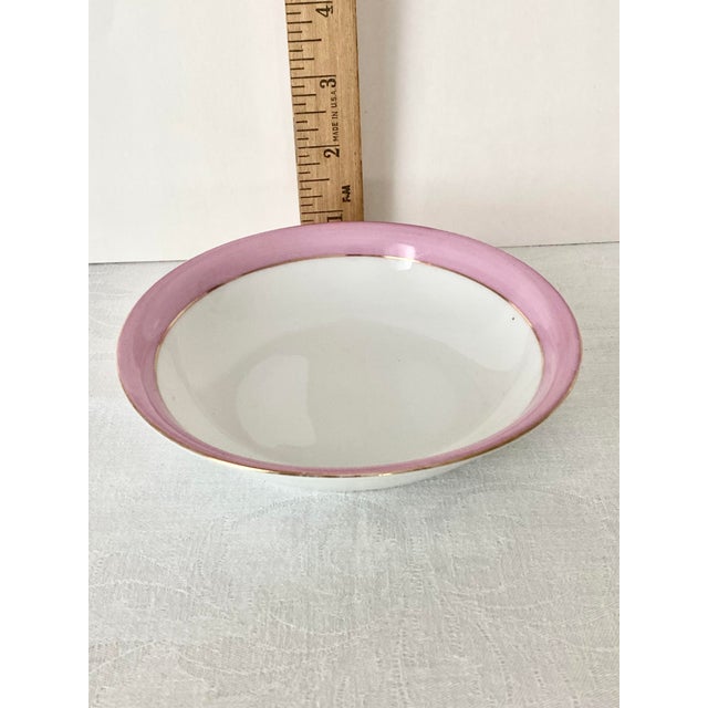 Antique Austrian Porcelain Set Manufactured by Porzellanfabrik.Victoria Schmidt & Co. Art Deco Pink & Gold Breakfast Set C. 1910 - 6 PCS Excellent. For Sale - Image 12 of 17