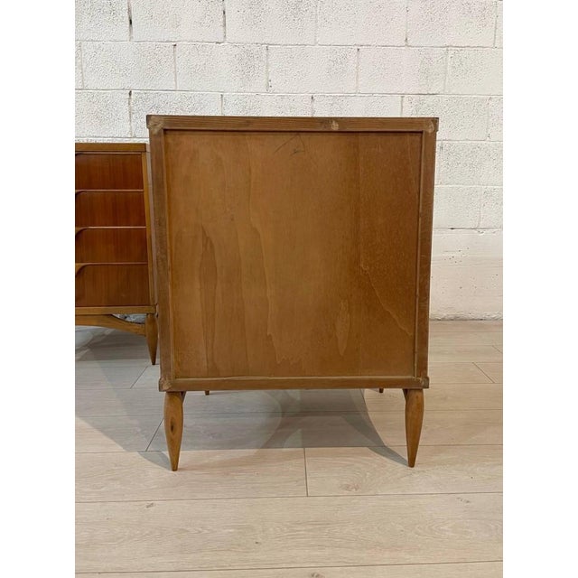 Wood Walnut Chests of Drawers from La Permanente Mobili Cantù, 1950s, Set of 2 For Sale - Image 7 of 9