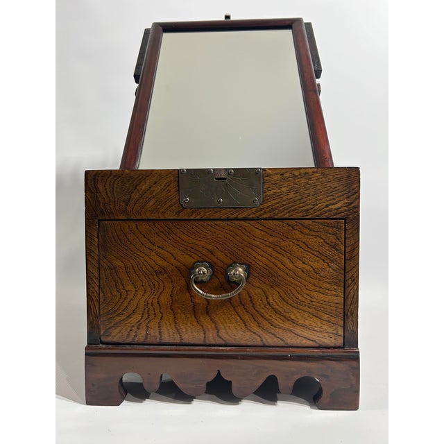 Item: Jwagyeong, Folding Mirror Box With Drawer. Origin: Korea. Period: Late 20th century. Style: Chugcheong Do (Pattern...