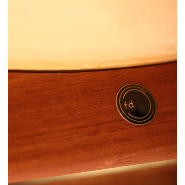 Black Armchair in Teak and Leather by Arne Vodder for France & Son, 1950s For Sale - Image 8 of 18