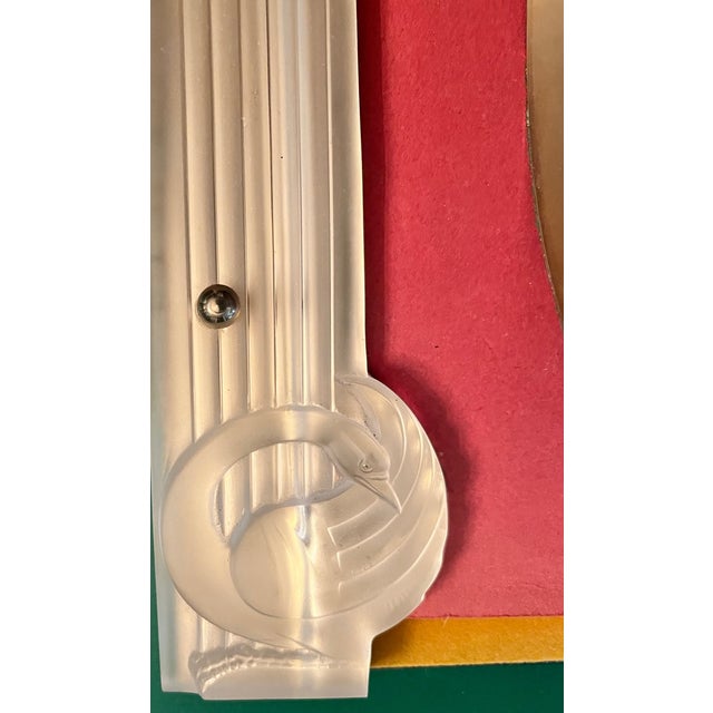 Lalique Crystal Swan Josephine Cigne Desk, Paper Knife, Calendar and Mat Set, Vintage For Sale - Image 9 of 13