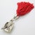 1990s Vintage Italian Handmade Genuine Silver & Red Tassel Academic Hat Mortarboard Miniature Charm For Sale - Image 5 of 10