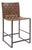 Irving Woven Leather Counter Stool For Sale