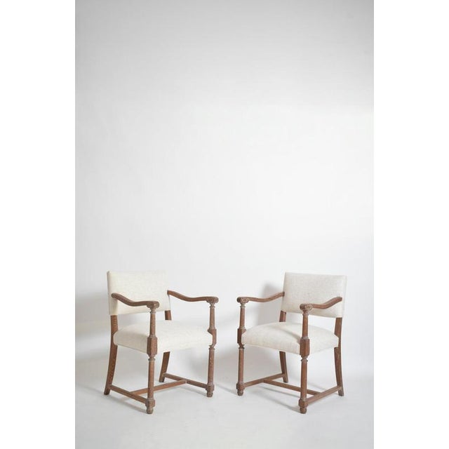 Cerused Oak Lounge Chairs, 1940s, Set of 2 For Sale - Image 6 of 6