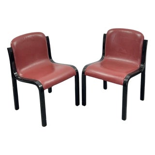 Set of Chairs in Leather, 1970 For Sale