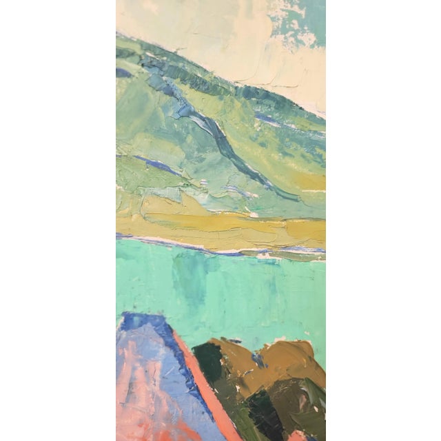 Wood Percival Pernet, Lac d'Annecy, Oil on Wood, Framed For Sale - Image 7 of 12