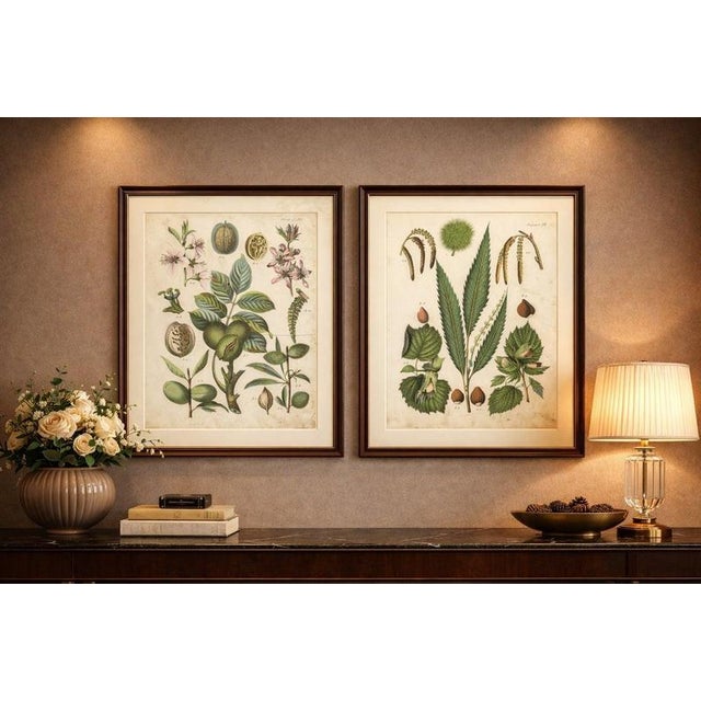 This elegant set of two original mid-19th century botanical chromolithographs was published in Stuttgart in 1854 under the...