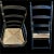 Black 18th Century Ladder-Back Chairs with Curve-Top Slat-Back, Black Paint With Gold Colored Accents, Rush Seat, Hand-Turned Finials and Mushroom Handholds For Sale - Image 8 of 12