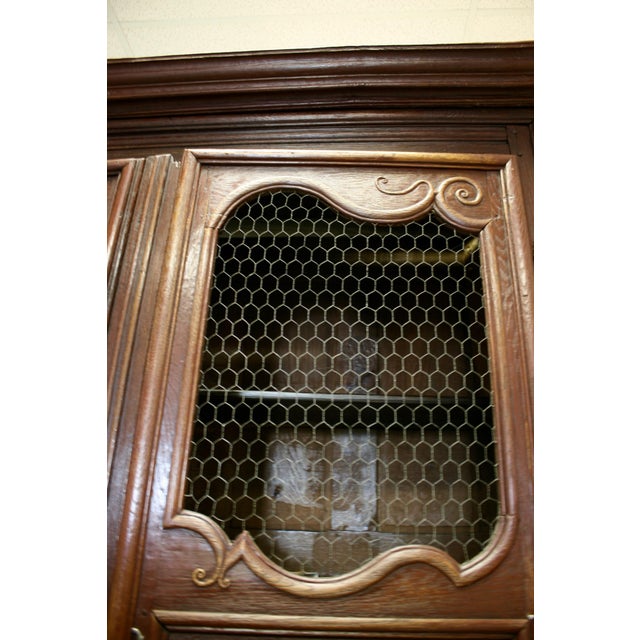 French Country Late 20th Century English Hand Carved Armoire For Sale - Image 3 of 9
