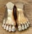 Ornamental & Decorative Materials Vintage Boho Gilt Tipped Plaster Feet - Set of 2 For Sale - Image 7 of 12
