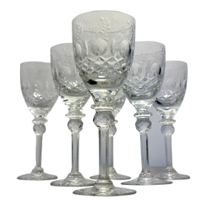 Vintage Crystal Wine Glass Gallia by Rogaska- Set of 6