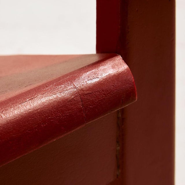 Wood Vintage Beech Armchair, 1940s For Sale - Image 7 of 18