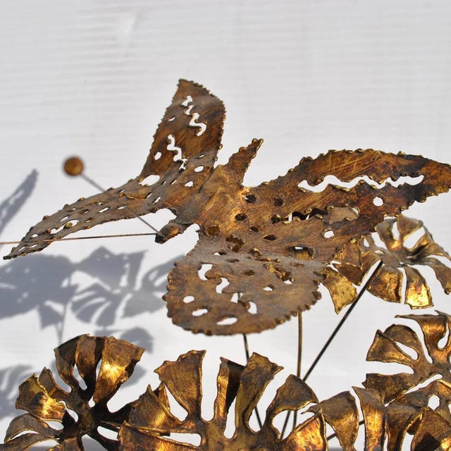 Brutalist C. Jere Style Brutalist Butterfly Sculpture For Sale - Image 3 of 4