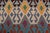 Kilim Rust Blue Wool Rug For Sale - Image 4 of 8