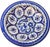 Moroccan Late 19th Century Blue Moorish Ceramic Plate With Floral Pattern For Sale - Image 3 of 8