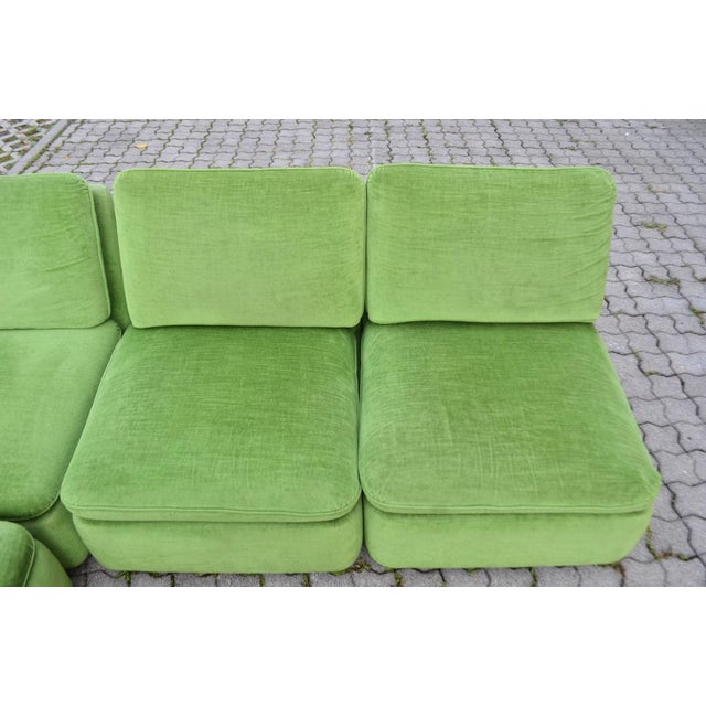 Vintage Modular Limegreen Living Room Suite from Lübke & Rolf, 1970s, Set of 6 For Sale - Image 11 of 18