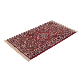 Karastan Red Sarouk Approx: 2’6” X 4’3” Area Rug For Sale