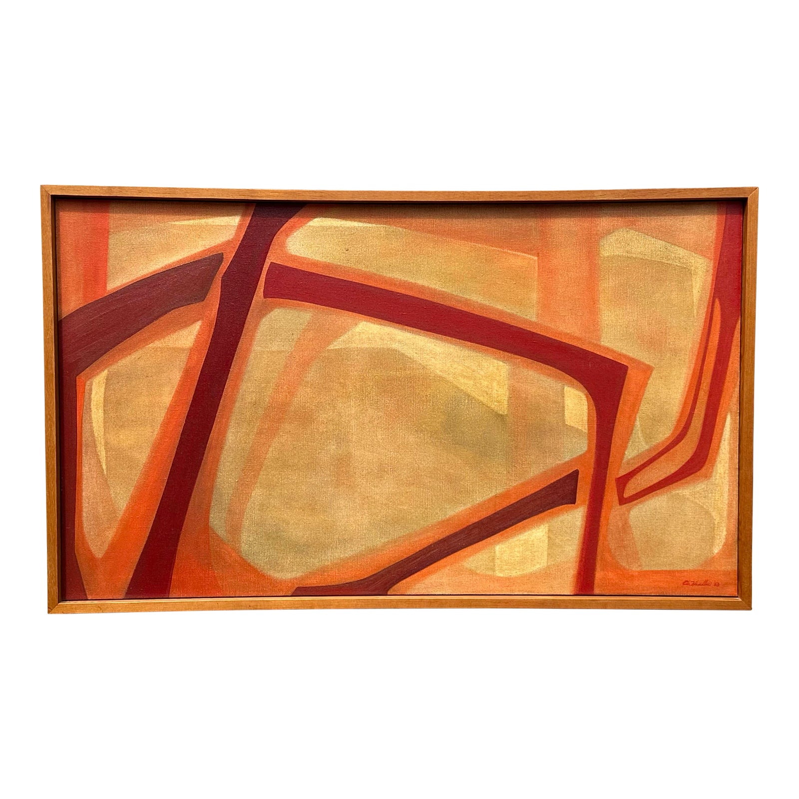 Vintage Abstract Painting by Audrey Handler, C. 1963 | Chairish