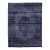Midnight Indigo Vintage Overdyed Persian Rug – Distressed Hand-Knotted Wool For Sale
