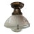Mid 20th Century Rare Holophane Flushmount Light Fixture For Sale