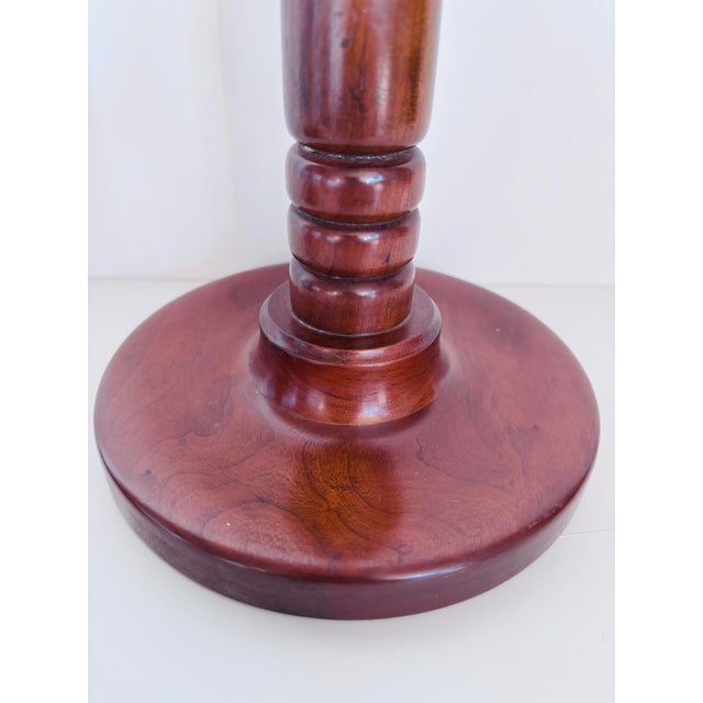 Mid-Century Modern Mid-Century Danish Vintage Turned Candlesticks- A Pair For Sale - Image 3 of 7