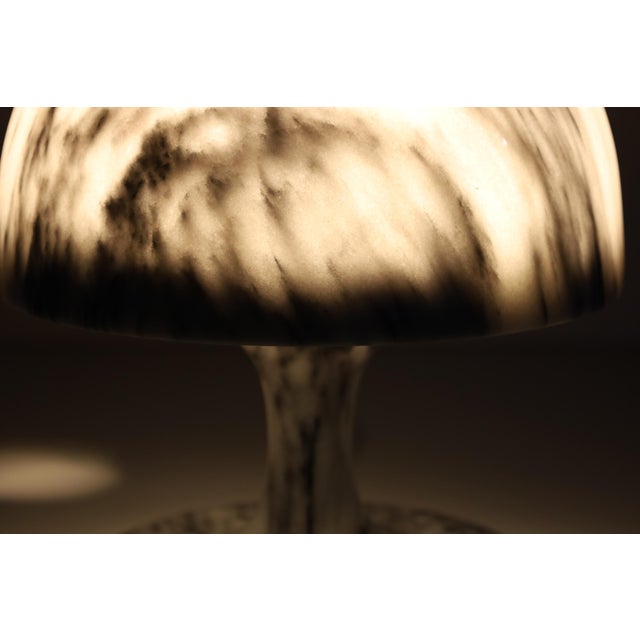 Stone 1960s Mid-Century Modern Small Tulip Shaped Marble Table Lamp For Sale - Image 7 of 9